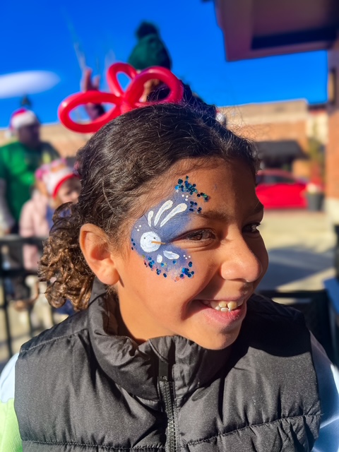 Tween at a Christmas party outdoors in NH