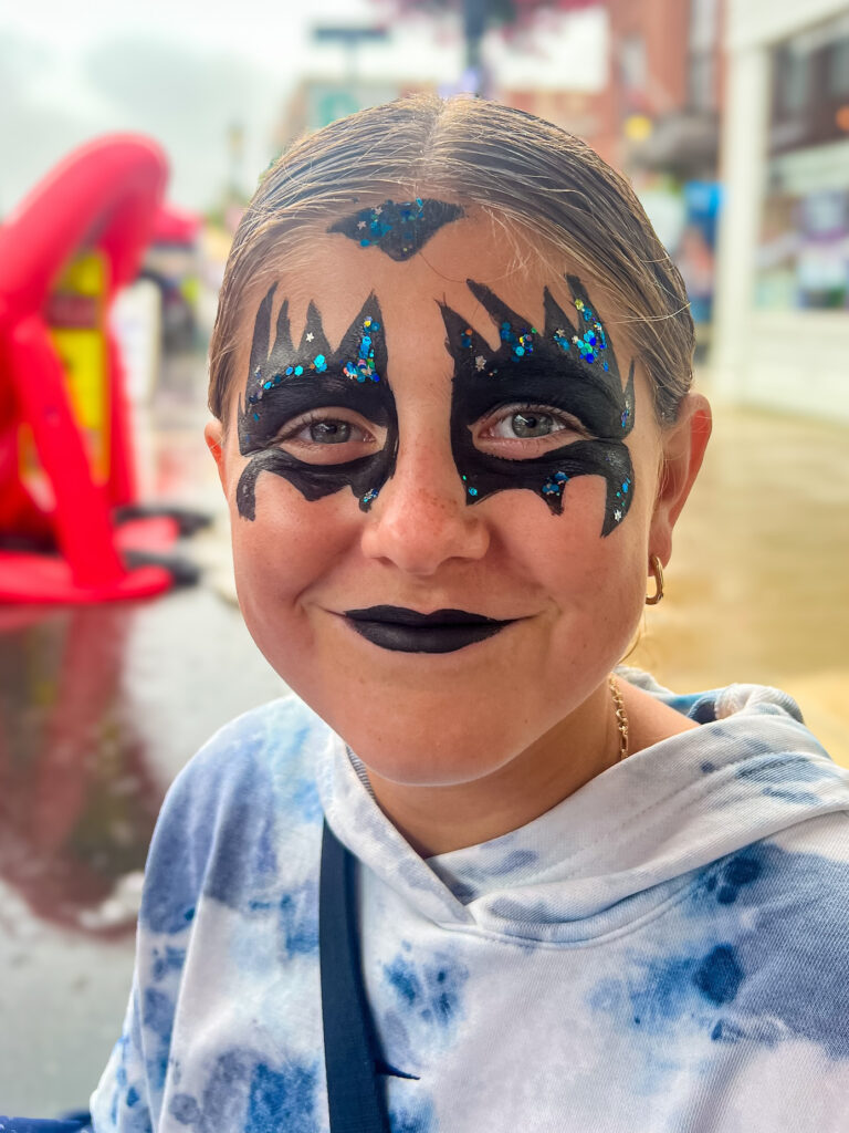 Hair metal face painting by Face Painter NH