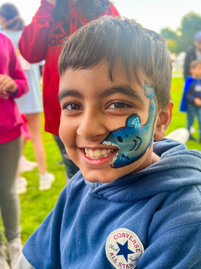 Shark face painting